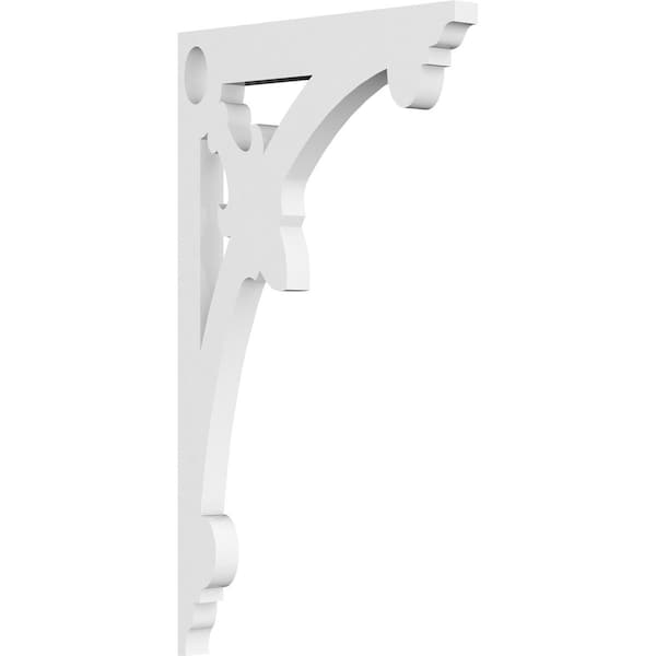 Ekena Millwork Sellek Architectural Grade PVC Bracket, 5/8"W X 7"D X 12"H BKTP01X07X12SK - main